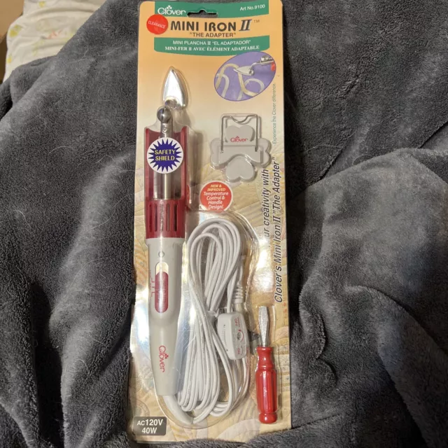 Clover Mini Iron II The Adapter Use For Quilting Sewing Floral Crafting Etc