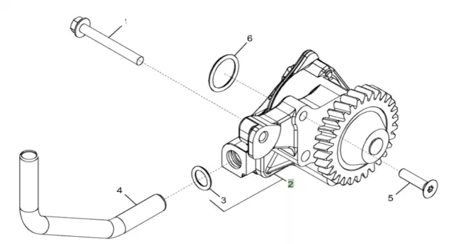 Genuine John Deere Oil Pump RE538993 Harvester Tractor Forwarder Sprayer