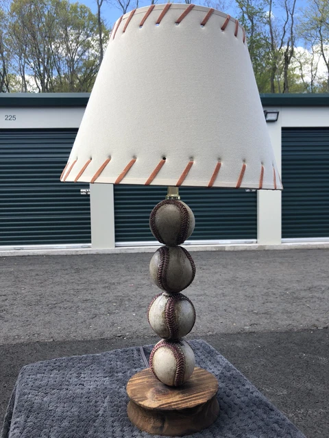 dei Stacked Baseball Table Lamp 76386 Cottage Style 24” Tall Works Perfectly!