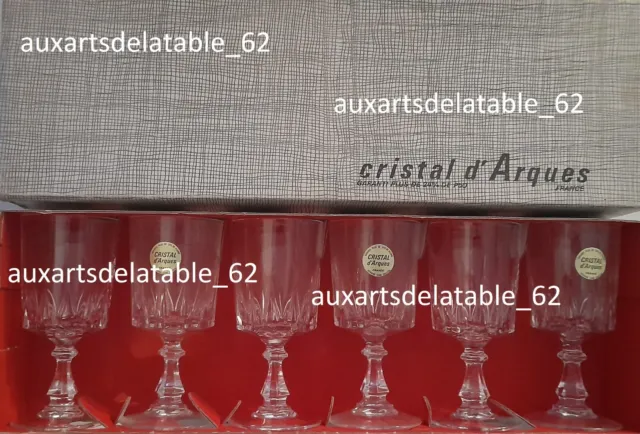 Cristal d'Arques 6 verres a vin blanc ou à porto Modèle Louvre comme neuf