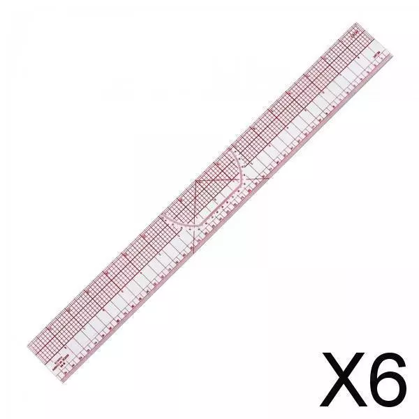 6X Grading Ruler Metric and inch Graph Ruler 18 inch Tailor Ruler for