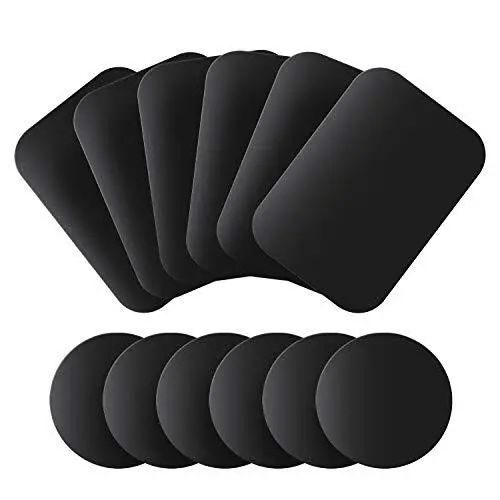 MENNYO Plaques de métal Lot de 12 pour Support téléphone Voiture magnétique P...