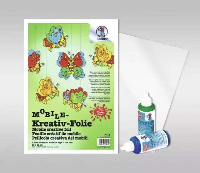 URSUS Mobile-Window Color Folie 5 Blatt 33x46cm 0,4mm URSUS Mobile-Window Color Folie 5 Blatt 33x46cm 0,4mm