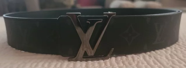 Louis Vuitton, Accessories, Louis Vuitton Pyramide 4mm Black Leather Belt  Size 90