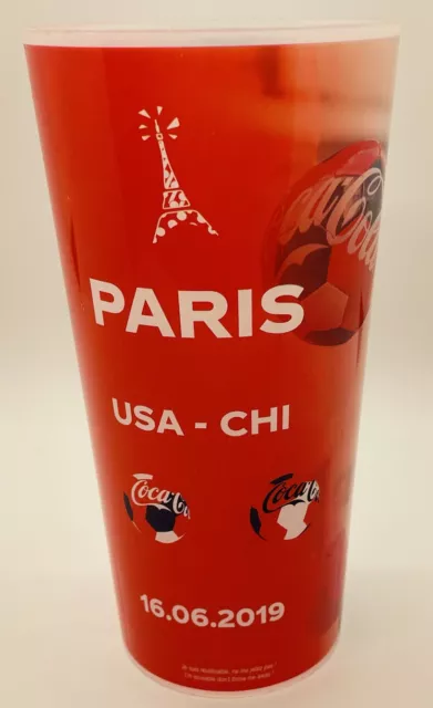 FIFA Women's World Cup France 2019 Paris QTR-Final FRA USA Coca-Cola Rare 17oz