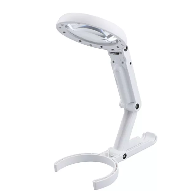 Lámpara de lectura con lupa de mano 8 LED lupa universal suministros de reparación de reloj