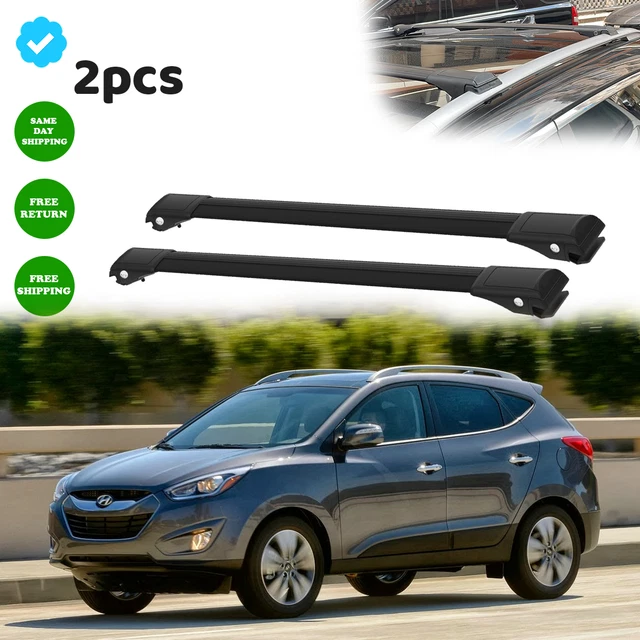 Barres de toit transversales pour Hyundai Ioniq 9 2025-26 Alu Noir 2 pièces ABE