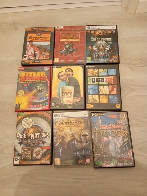 Lot De Vieux Jeux PC - Très Bon état - Boîtes Et Instructions Incluses