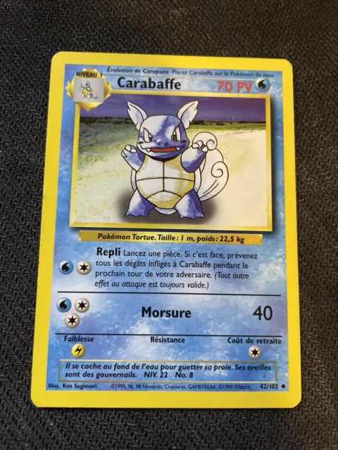 Carabaffe Unco - Pokemon 42/102 Set De Base Edition 2 Fr