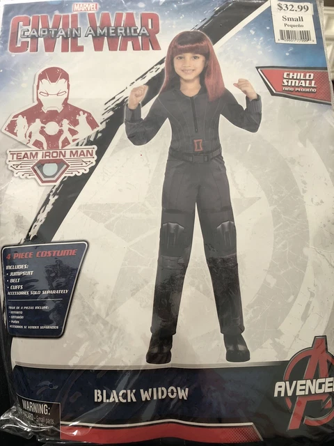 New Marvel Captain America Civil War Black Widow Child Size Small Costume