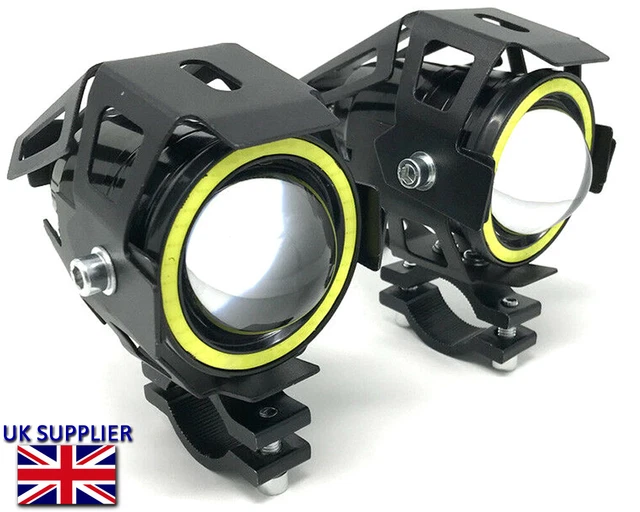7.5 pollici Moto LED Faro Faro Moto luce Halo bianco DRL occhi di angelo per Cafe Racer Bobber Honda 7.5 Led Moto Faro  201355758