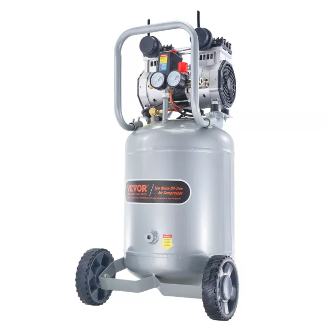 VEVOR Compresseur Air Sans Huile 13 gal 49 L 2 CV 4 SCFM à 90 PSI 116 PSI 8 bar