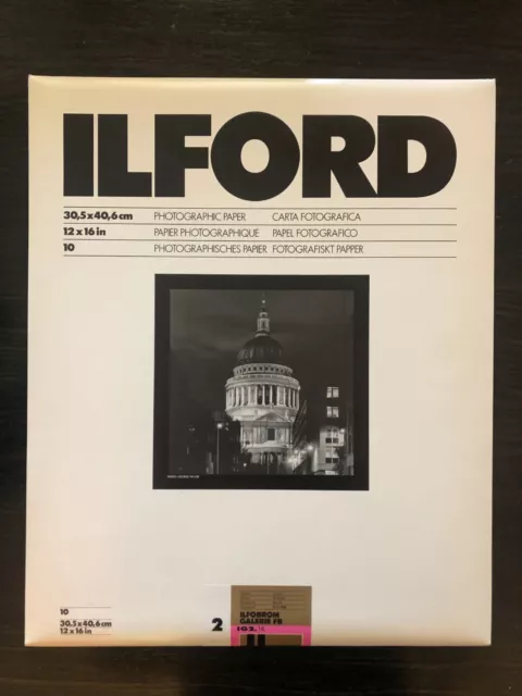 Ilford Ilfobrom IG2 1K galerie FB  Carta Fotografica 10 Fogli 30,5x 40,6  cm