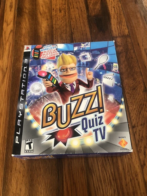 Buzz! Quiz TV Game Wireless Buzzers (Sony PlayStation 3, 2008) Complete Big Box Buzz! Quiz TV Game Wireless Buzzers (Sony PlayStation 3, 2008) Complete Big Box