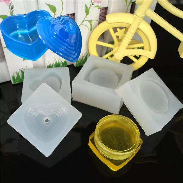 Silicone Storage Box Mold Resin Jewelry Making Mould Casting Craft DIY Tool Set