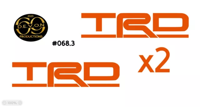 x2 TRD Toyota Racing Development Premium quality sticker decal