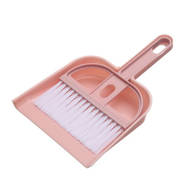 2pcs/set Mini Hand Broom Ergonomic Design Labor-saving Hanging Hole Handy Broom