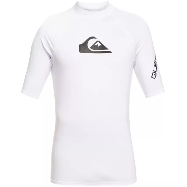 Quiksilver Mens All Time Short Sleeve UPF 50 Swimming Rash Guard Vest Top