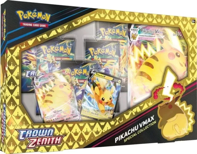Pokémon TCG Sword & Shield Game Crown Zenith Pikachu VMAX Special Collection Box