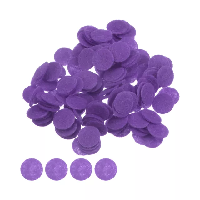 200pcs Round Felt Circles, 10mm 3/8" Craft Felt Pads Non-Woven Fabric Pad Purple