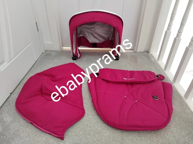 Silver Cross Hood And Apron Set Wayfarer Pioneer  Colour Pack Raspberry Pink