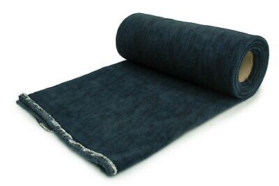 Pile maglia stampato,strisce sottili, Blu navy, 50 x 155 cm