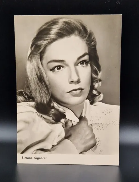 Autogrammkarte Simone Signoret 1963 - 14,6 x 10,3 cm