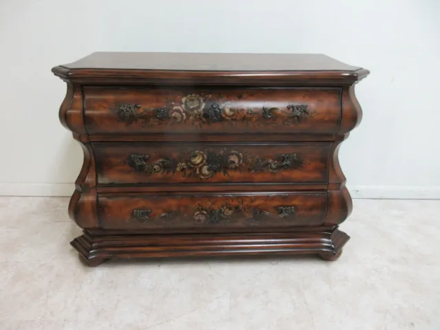 Ethan Allen Tuscany Serpentine French Paint Decorated Commode Dresser Chest B