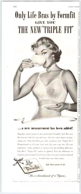 1950's Vintage ad for Life by Formfit` Rare Sexy Model girdle Bra Art  Lingerie
