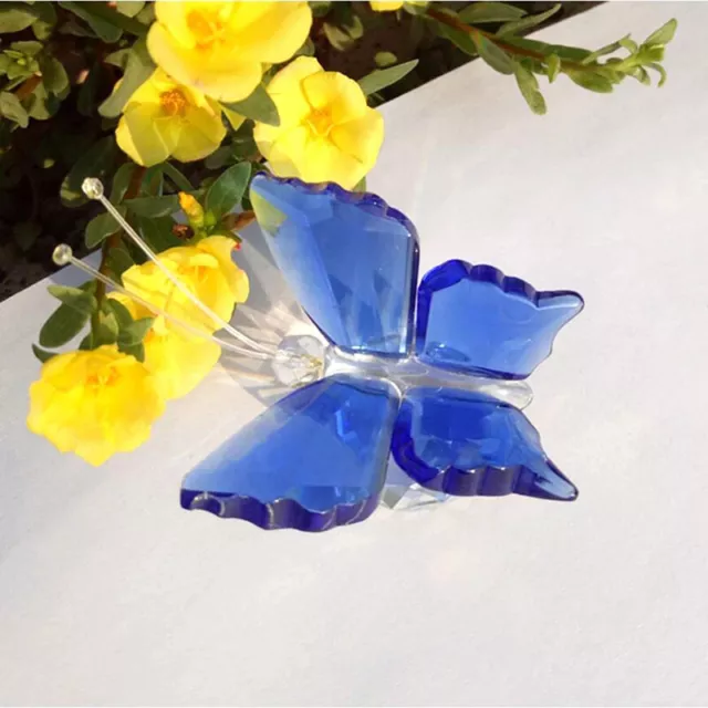 Crystal Butterfly Ornaments Crafts Glass Paperweight Home Wedding Decorat  G SN❤