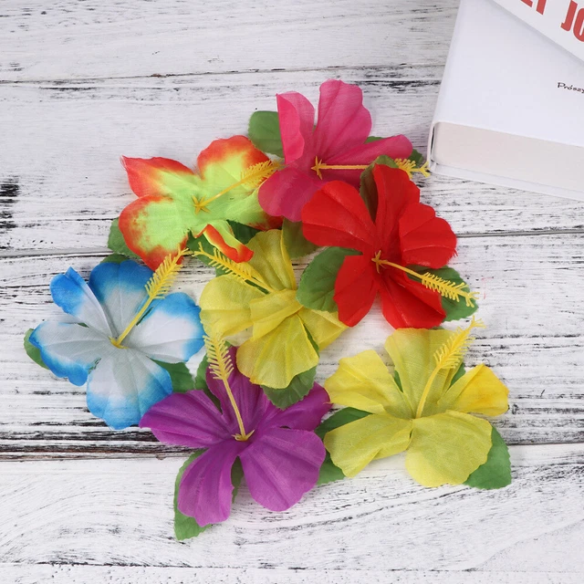 24 pz fiori hawaiani vivaci colorati artificiali per matrimonio festa