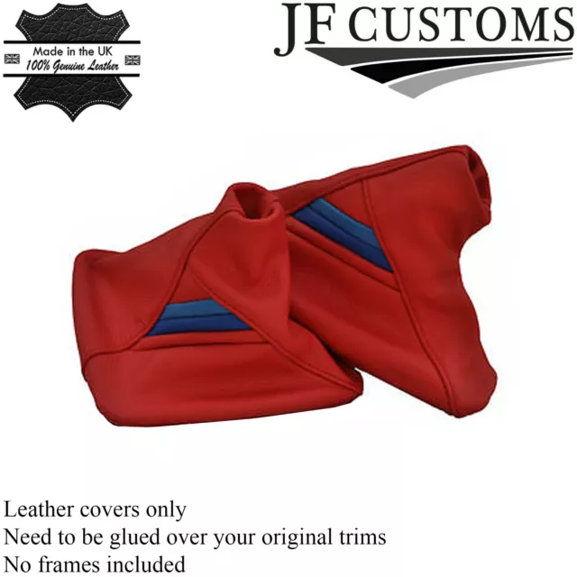 Fits Bmw E36 E46 Tri Stripes Red Gear & Handbrake Gaiter Real Leather