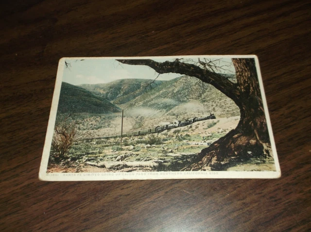 1916 Fred Harvey Atsf Santa Fe Limited In Cajon Pass Unused Post Card