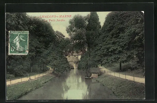 CPA Châlons-sur-Marne, Le Petit Jardin 1912