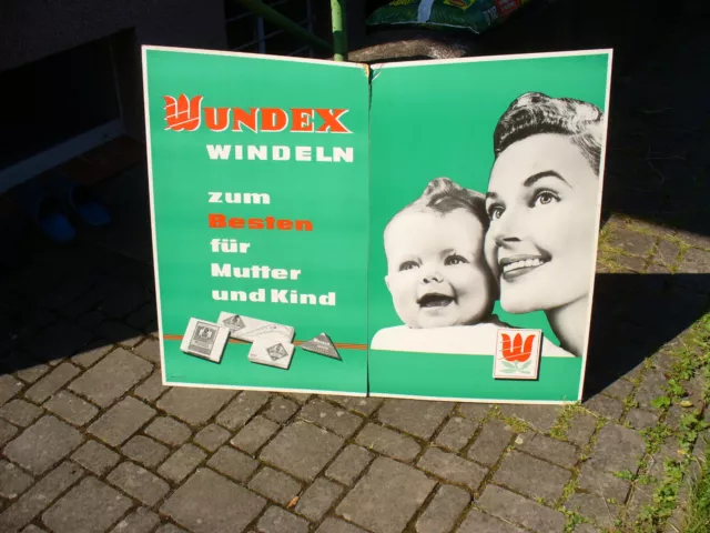 Orig. ca. 40er 50er Jahre MOLTEX WINDELN  Pappschild Werbepappe 84x105cm Tafel 2