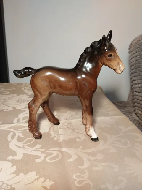 Beswick Horse The Shire Foal Large Brown Gloss