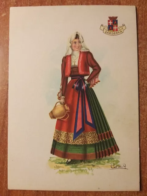 Sardegna - Costumi - Illustratore A. Carini.