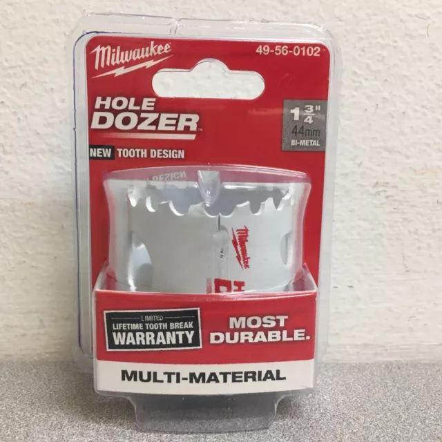 Milwaukee 49-56-0102 Hole Dozer 1-3/4" Bi-Metal Hole Saw 1 pc-Made in the USA