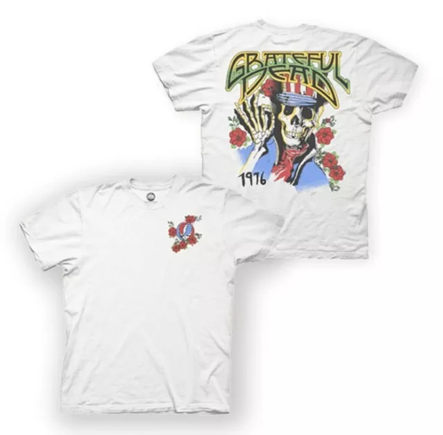 Grateful Dead Flower / 1976 Uncle Sam Double Sided Shirt - XL