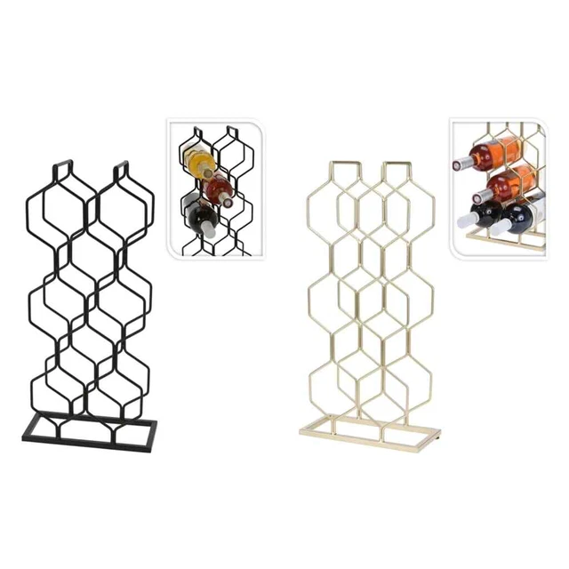 Scaffale vino H&S Collection 8 bottiglie metallo portabottiglie oro/nero H&S Co