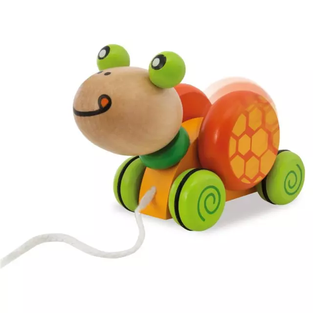 Eichhorn Nachziehtier Schildkröte Nachziehspielzeug Holzspielzeug Babyspielzeug
