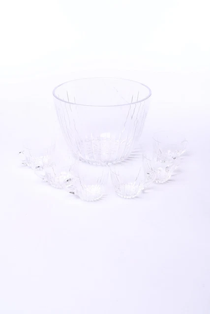 Set ciotola vetro decorazione levigata