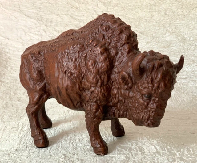 Red Mill Buffalo American Bison Pecan Sculpture Figurine Numbered