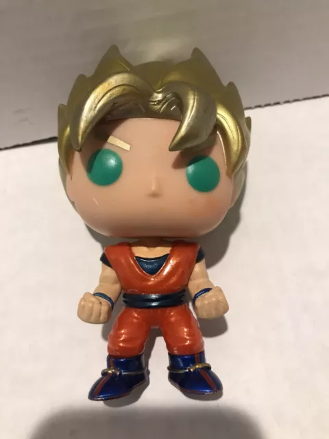 Funko Pop Dragon Ball Z #14 Super Saiyan Goku Metsllic Lootcrate Exclusive Loose