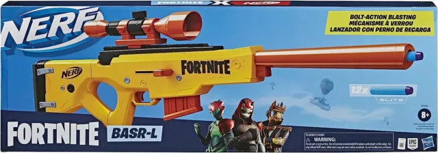 Nerf Fortnite BASR-R Blaster - 6 Official Nerf Darts 