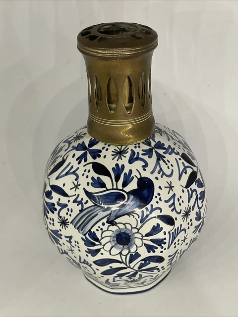 Lampe Berger Ancienne En Faïence N°4 - Bleue - Diffuseur De Parfum - état Parfait