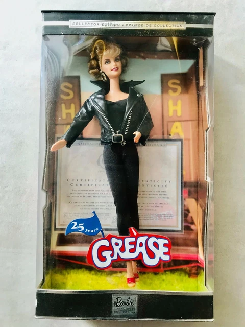 Barbie As Sandy In Grease - 25th Anniversary Collector Doll In Black Leather Outfit - View #7