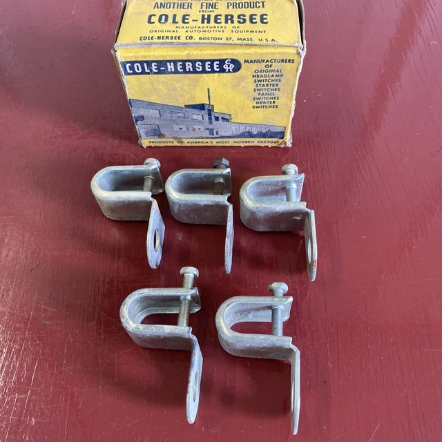 VINTAGE 1930 's 1940 's COLE HERSEE UNDER DASH MOUNT SWITCH BRACKET LOT