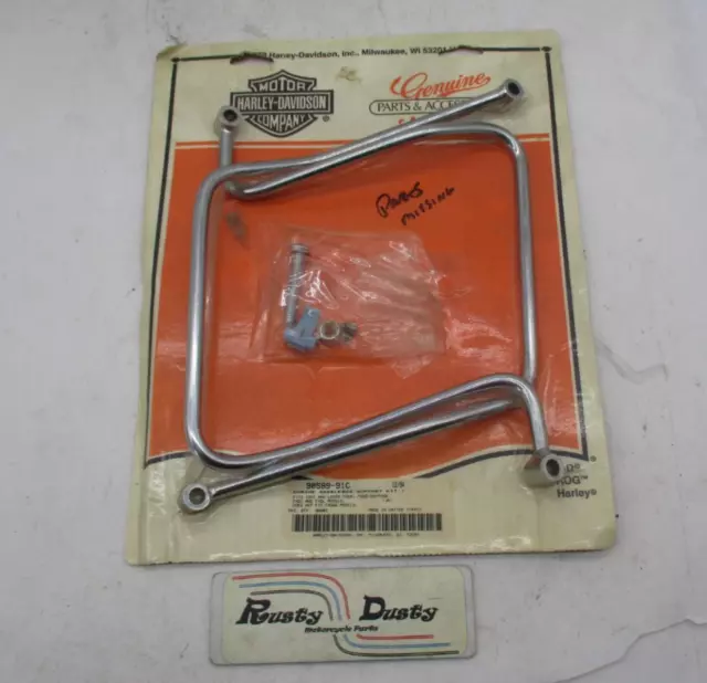 Harley Davidson Chrome Saddlebag Support Kit 1991-Later FXDB FXDC FXDL 90589-91C