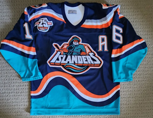 New XXL 60 NY Islanders Teal Fisherman Handmade Fan Concept Jersey Reverse  Retro